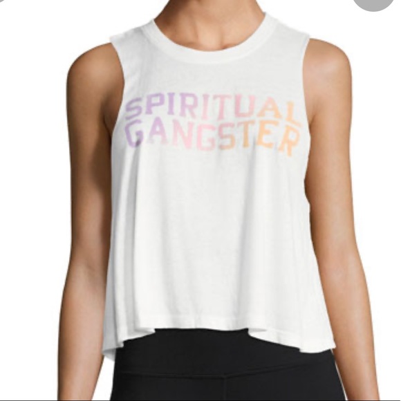 Spiritual Gangster Varsity Tropical Crop Tank NWT - Picture 2 of 7